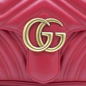 Gucci Small Red Calfskin Matelasse GG Marmont 5