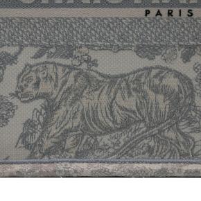 Christian Dior Grey Toile de Jouy Canvas Medium Book Tote 12