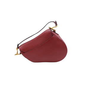Dior Red Grained Calfskin Medium Saddle Shoulder Bag 3