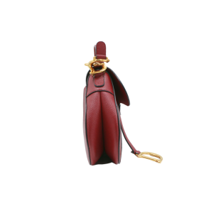 Dior Red Grained Calfskin Medium Saddle Shoulder Bag 4