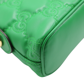 Gucci Green Leather Matelasse Bag 16