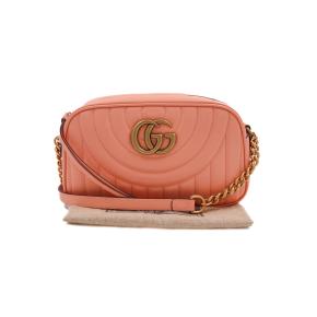 Gucci Small Peach GG Marmont Shoulder Bag 2