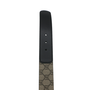 Gucci GG Leather And Coated Canvas Belt 8