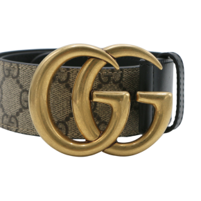 Gucci GG Leather And Coated Canvas Belt 6