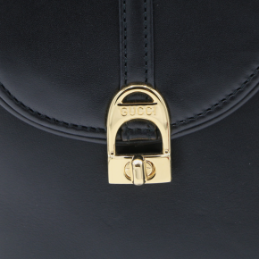 Gucci Medium Black Leather Equestrian Crossbody 15