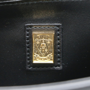 Gucci Medium Black Leather Equestrian Crossbody 6
