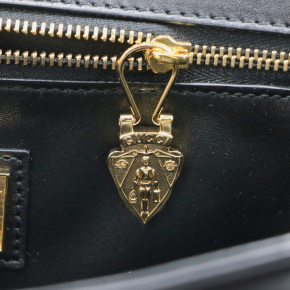Gucci Medium Black Leather Equestrian Crossbody 7