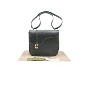 Gucci Medium Black Leather Equestrian Crossbody 8