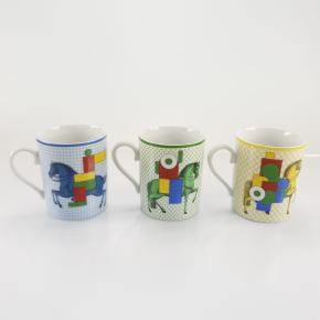 Hermes 3 Cavalier En Formes Mugs New In Box 2