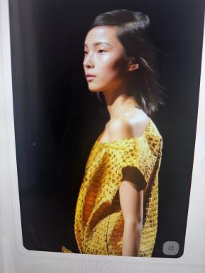 Lanvin Vintage Gold Silk Dress 7