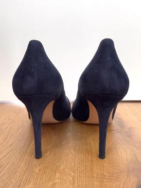 Gianvito Rossi Blue Suede Gianvito 85 Pumps 5