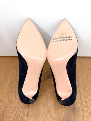 Gianvito Rossi Blue Suede Gianvito 85 Pumps 6
