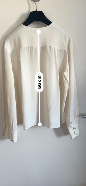 Chanel Cream Silk Button Front Blouse 8