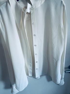Chanel Cream Silk Button Front Blouse 7