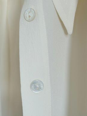 Chanel Cream Silk Button Front Blouse 5