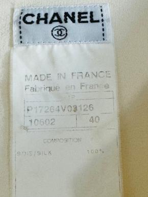 Chanel Cream Silk Button Front Blouse 13