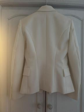 Balmain Cream Wool Double Breasted Blazer 3