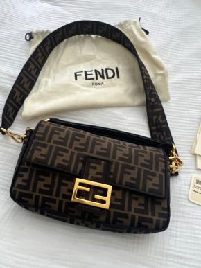Fendi Large Canvas FF Baguette Bag 2