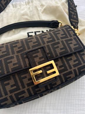 Fendi Large Canvas FF Baguette Bag 7