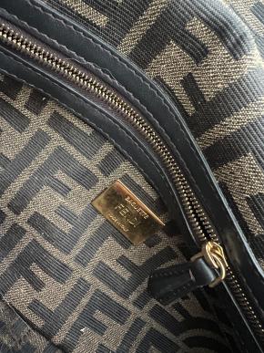 Fendi Large Canvas FF Baguette Bag 6