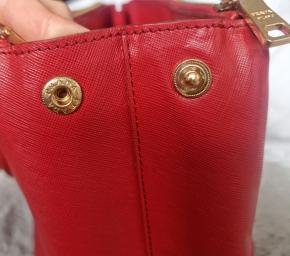 Prada Red Saffiano Leather Galleria Bag 6