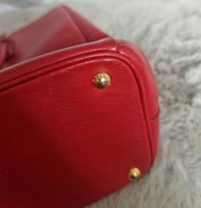 Prada Red Saffiano Leather Galleria Bag 8