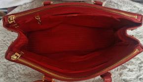 Prada Red Saffiano Leather Galleria Bag 10