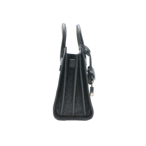 Saint Laurent Small Black Croc Embossed Sac De Jour Bag 3