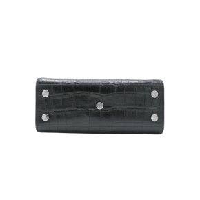 Saint Laurent Small Black Croc Embossed Sac De Jour Bag 4