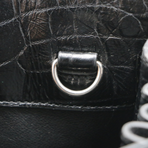 Saint Laurent Small Black Croc Embossed Sac De Jour Bag 16