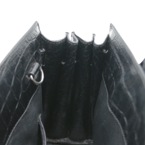 Saint Laurent Small Black Croc Embossed Sac De Jour Bag 6