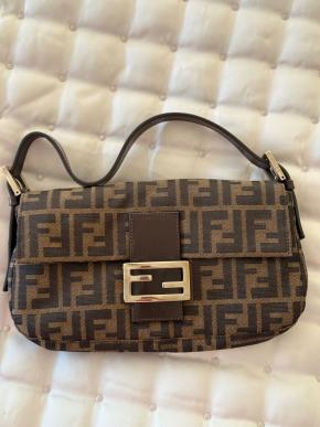 Fendi Vintage FF Canvas Baguette Bag 2