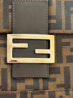 Fendi Vintage FF Canvas Baguette Bag 7