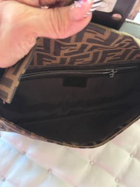 Fendi Vintage FF Canvas Baguette Bag 10