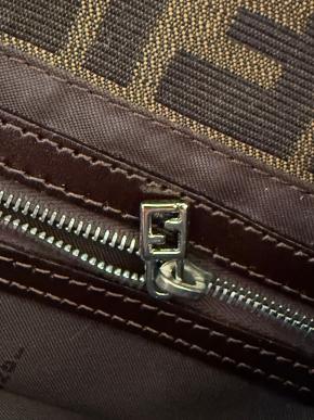 Fendi Vintage FF Canvas Baguette Bag 9