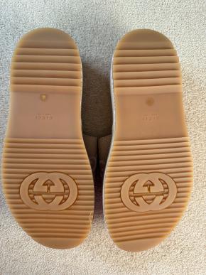 Gucci Beige/Pink Angelina Platform Slides 5
