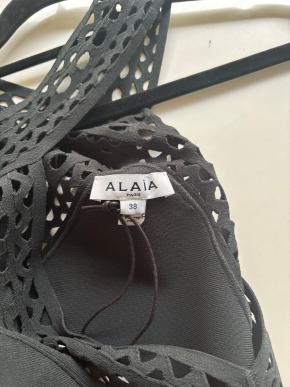 Alaia Black Laser-Cut Vienne Dress 5
