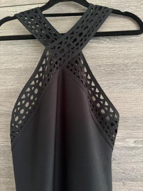 Alaia Black Laser-Cut Vienne Dress 4