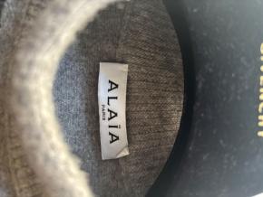 Alaia Grey Heart Cut Out Cropped Sweater 6