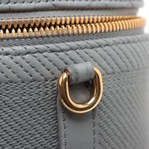 Dior Small Grey Cannage Leather 2 Way Vanity Bag 6