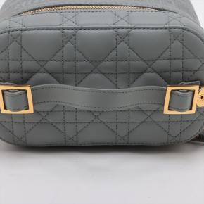 Dior Small Grey Cannage Leather 2 Way Vanity Bag 12