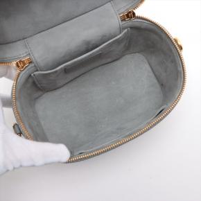 Dior Small Grey Cannage Leather 2 Way Vanity Bag 8
