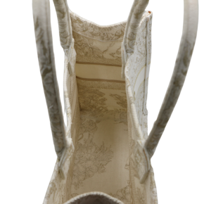 Dior Medium Gold Canvas Embroidered Rêve d'Infini Book Tote 6