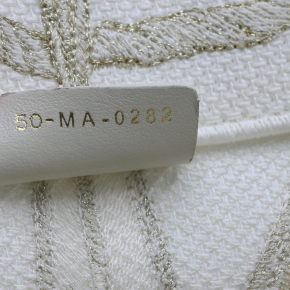 Dior Medium Gold Canvas Embroidered Rêve d'Infini Book Tote 10