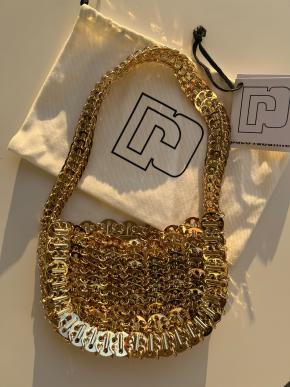 Paco Rabanne Gold Metal Chain Evening Bag 4