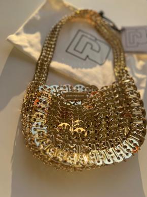 Paco Rabanne Gold Metal Chain Evening Bag 2