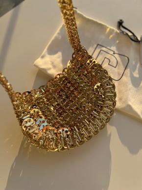 Paco Rabanne Gold Metal Chain Evening Bag 3
