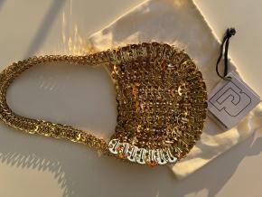 Paco Rabanne Gold Metal Chain Evening Bag 7