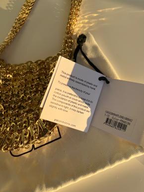 Paco Rabanne Gold Metal Chain Evening Bag 8