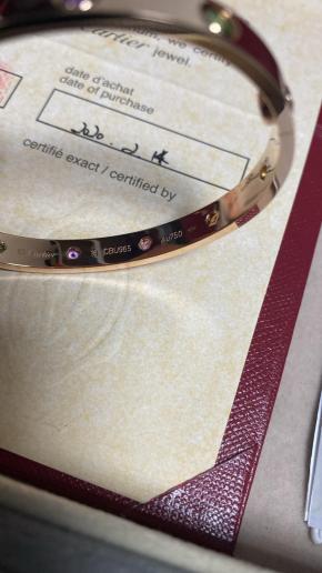 Cartier Rainbow Gem Yellow Gold Love Bracelet Size 16 5